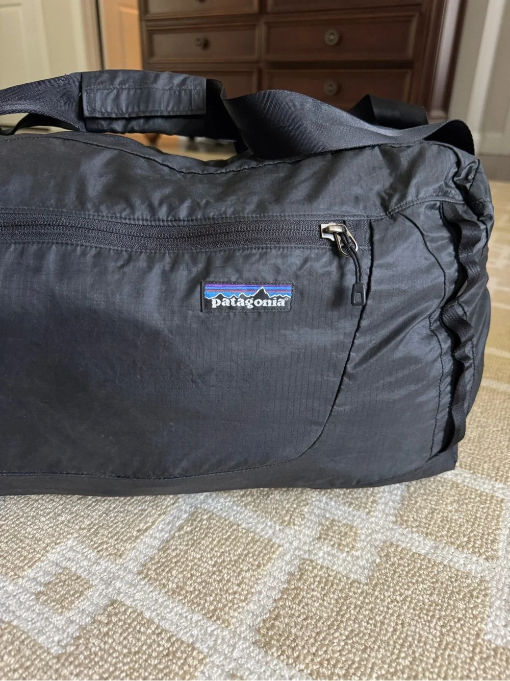 Patagonia Ultralight Black Hole Duffel Bag Backpack Black Packable Travel 30L